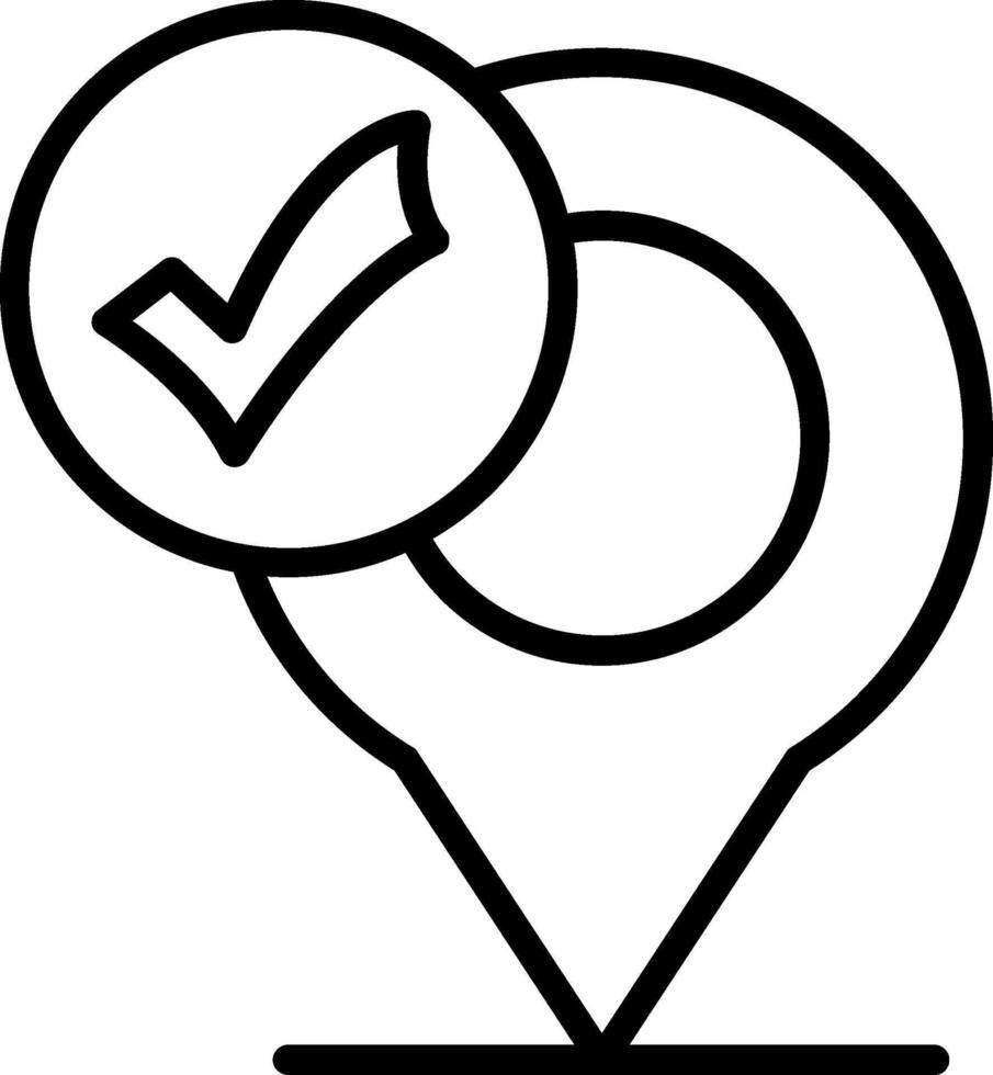 Location Line Icon Design vector