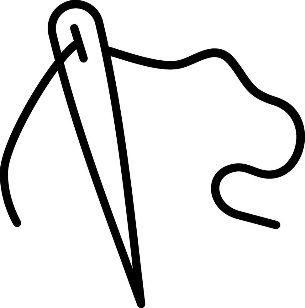 Sew Line Icon Design vector