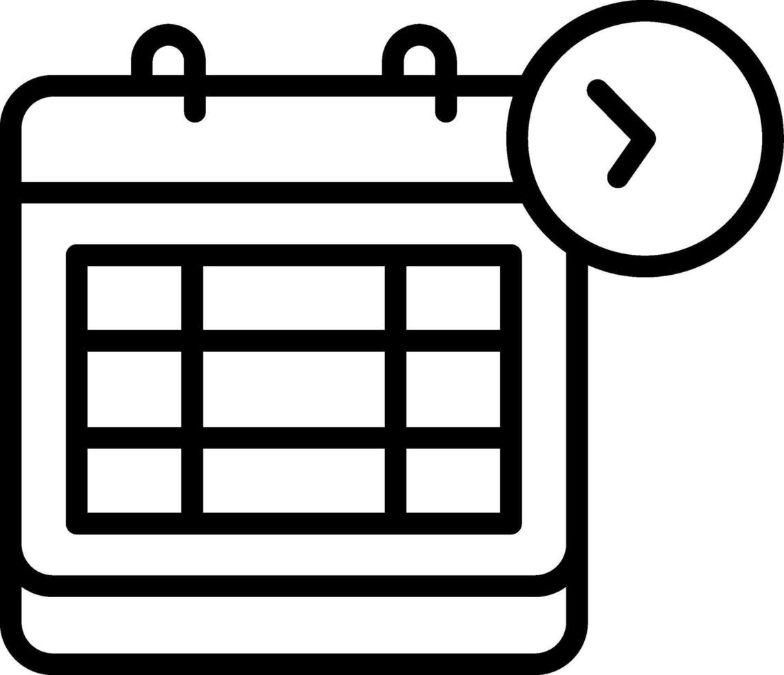 Upcoming Line Icon Design vector