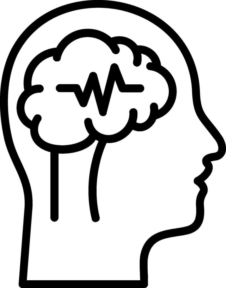 Epilepsy Line Icon Design vector