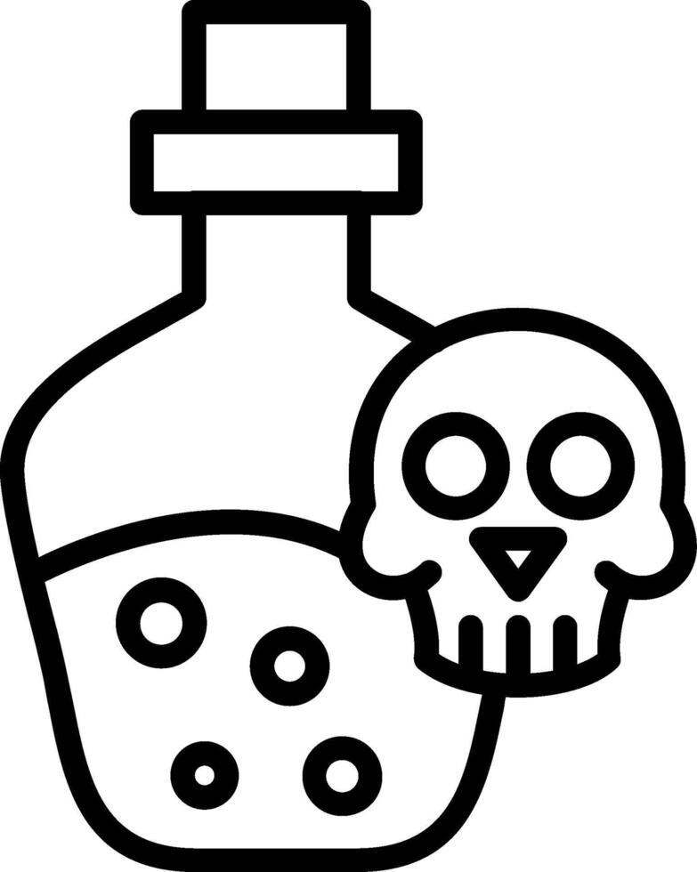 Bottle Line Icon Design vector
