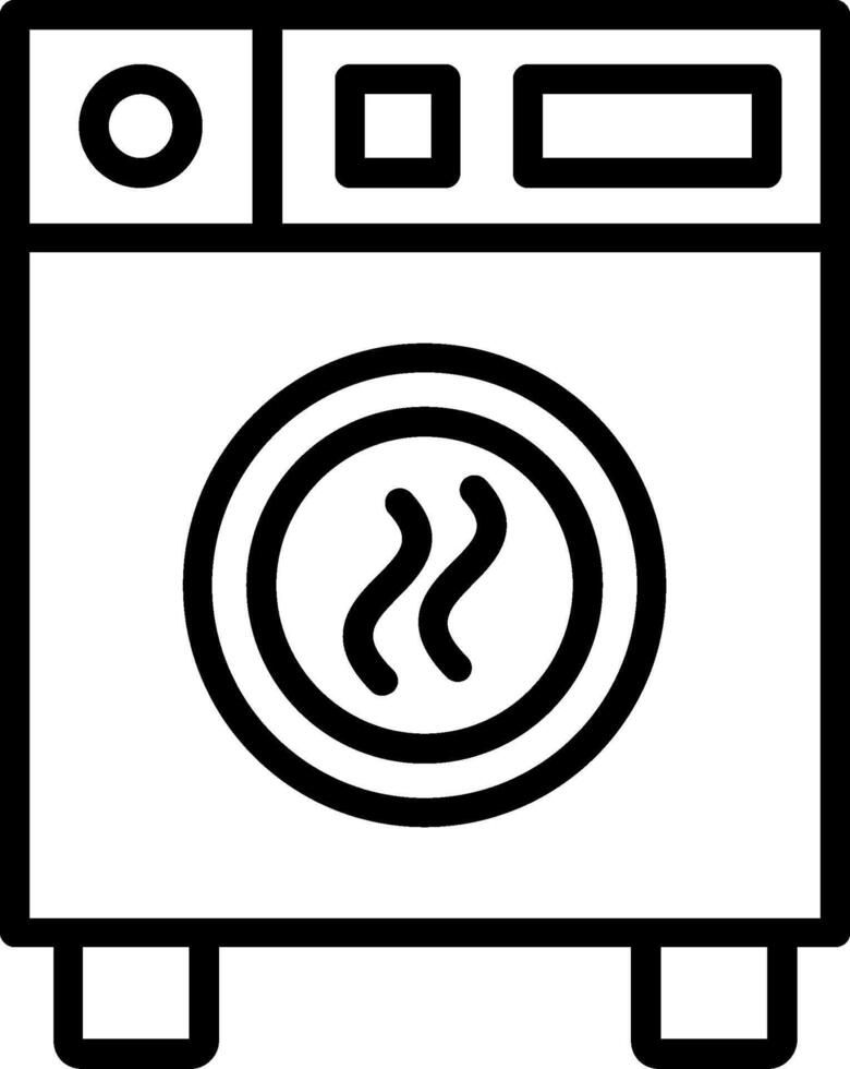 Dryer Line Icon Design vector