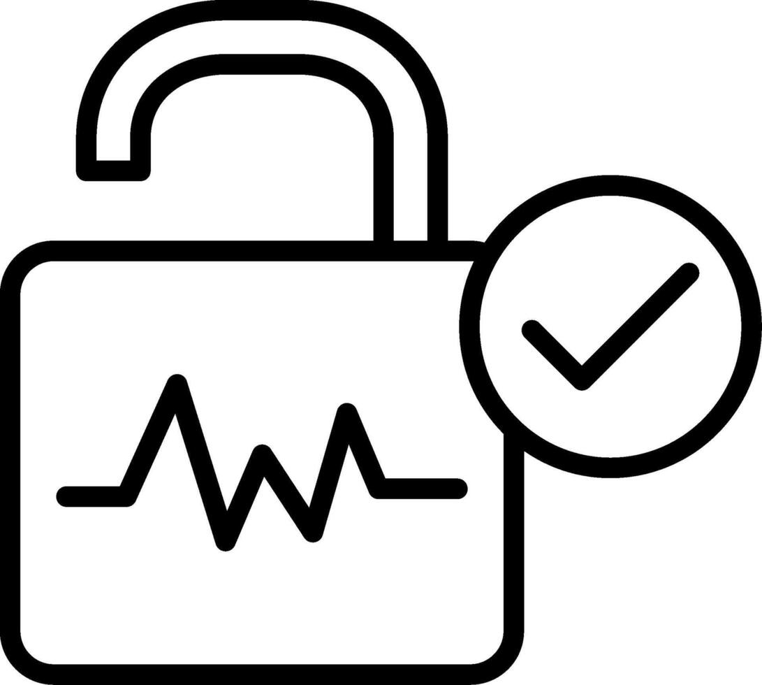 Voice Recognition Line Icon Design vector
