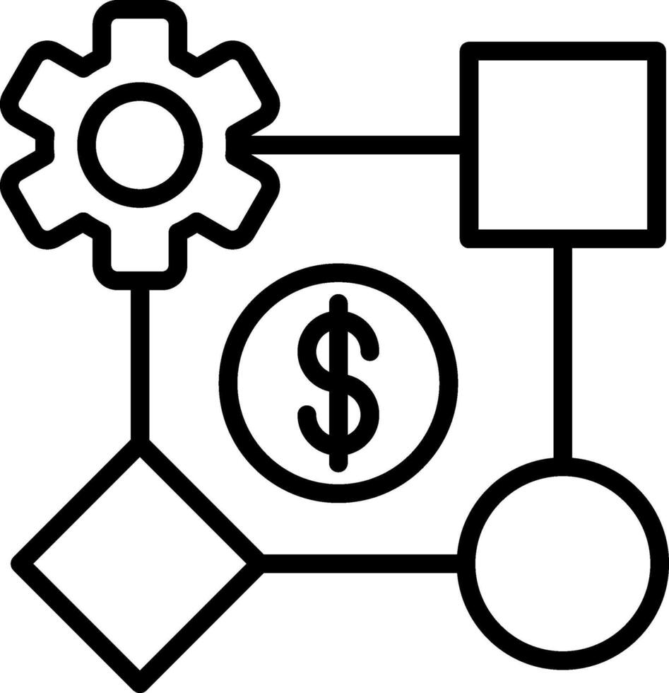 Business Model Line Icon Design vector