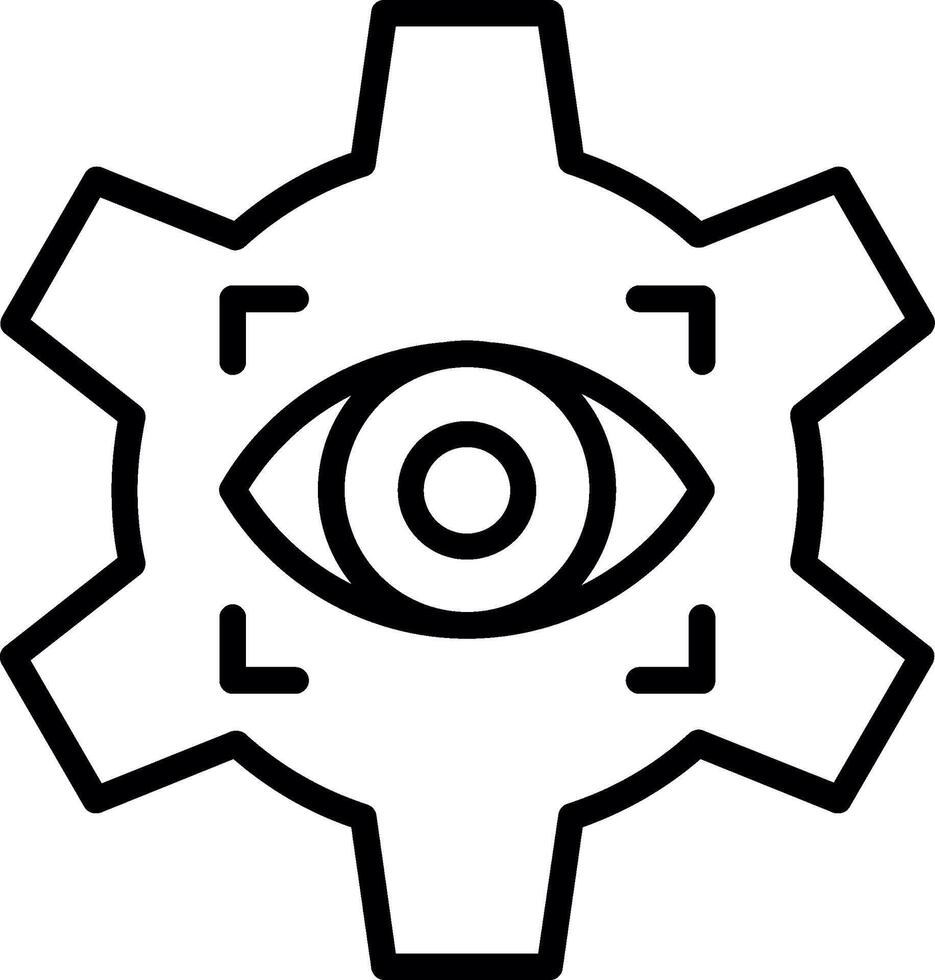 Vision Line Icon Design vector