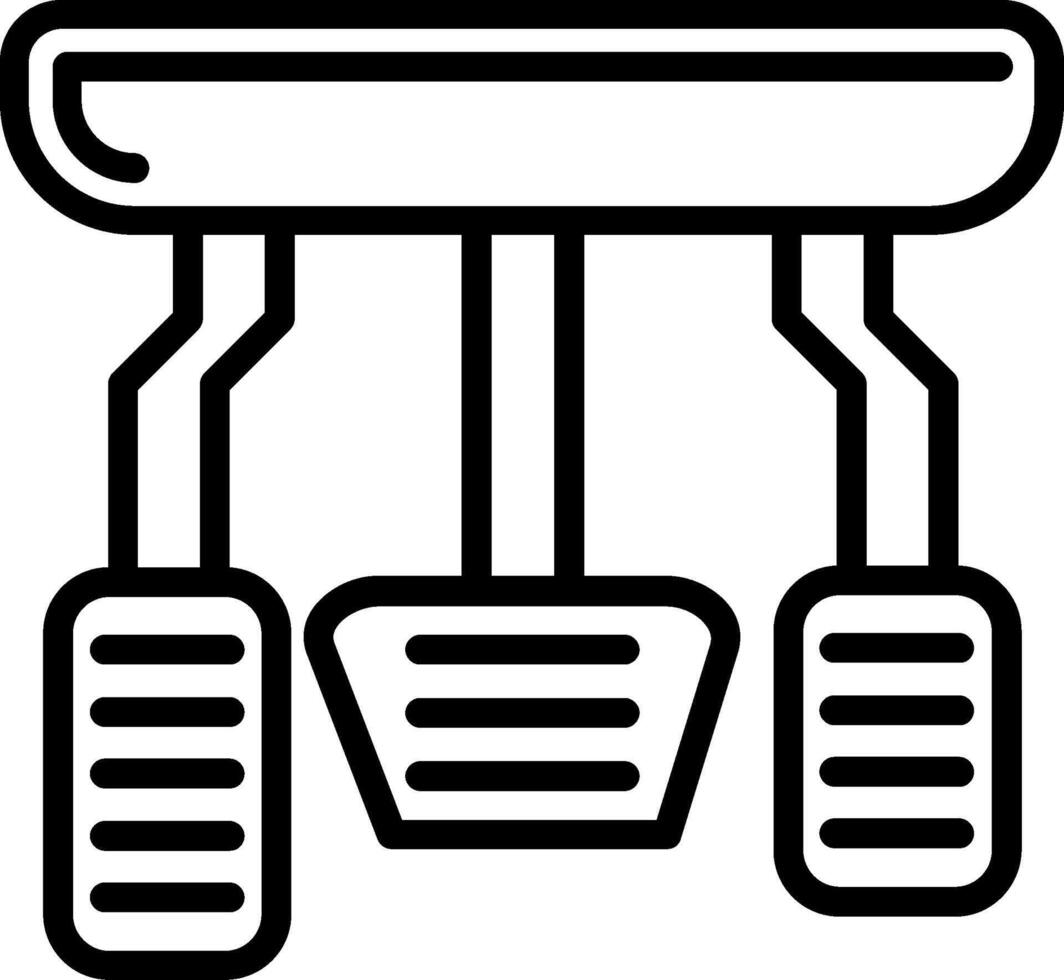 Car Pedals Line Icon Design vector