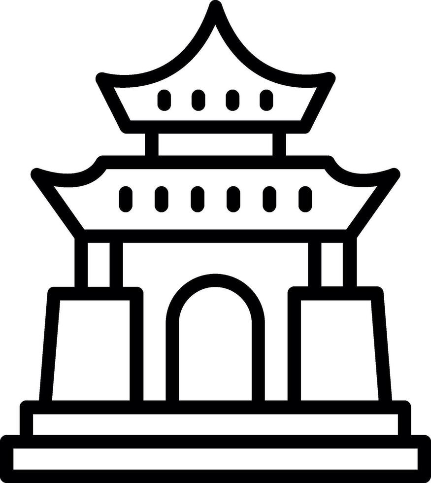 Chiang Kai Shek Line Icon Design vector