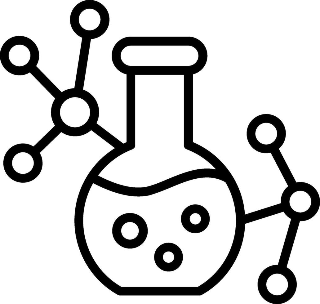 Bioengineering Line Icon Design vector