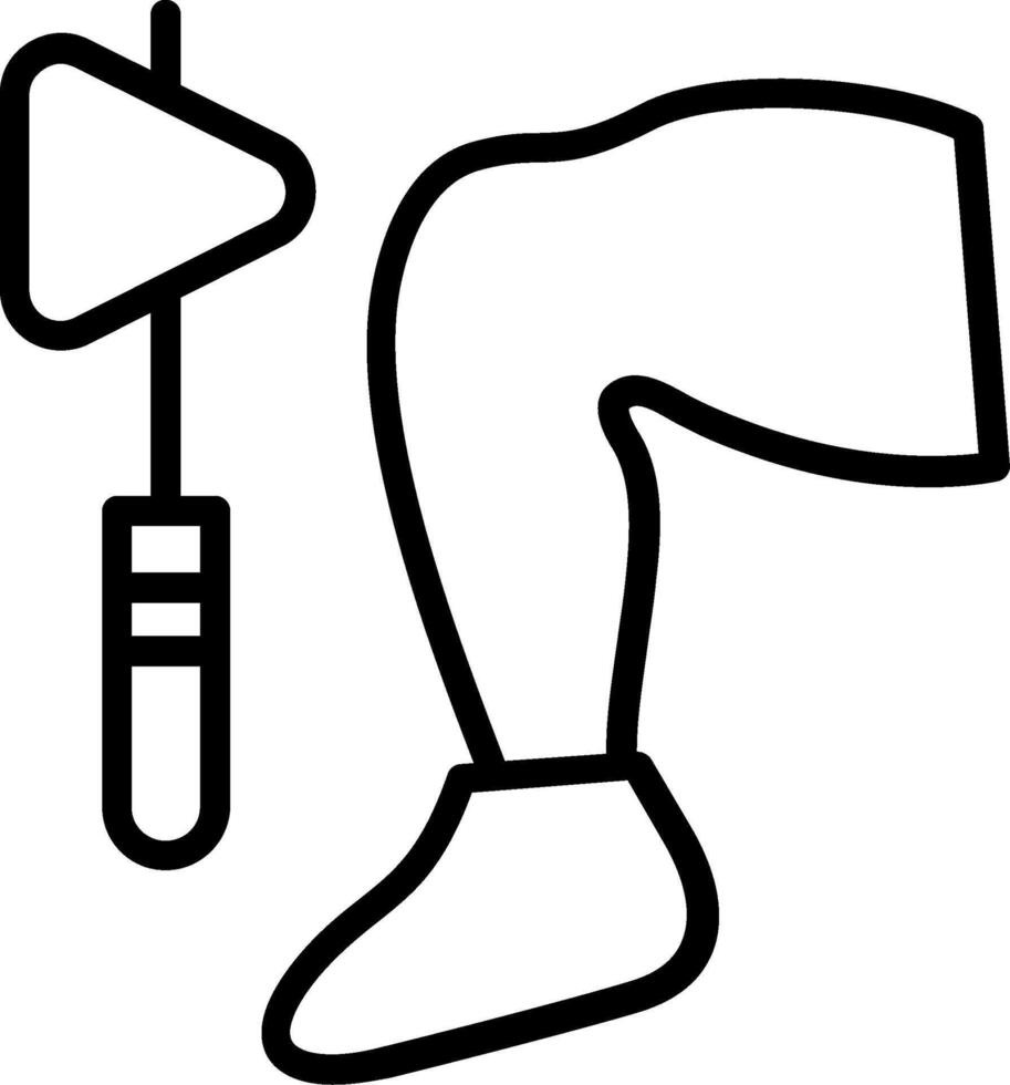 Knee Line Icon Design vector