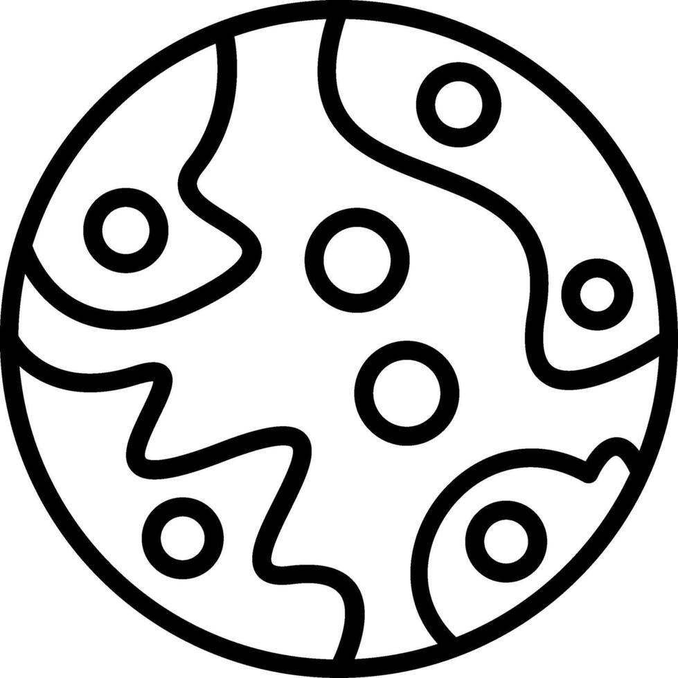 Mars Line Icon Design vector