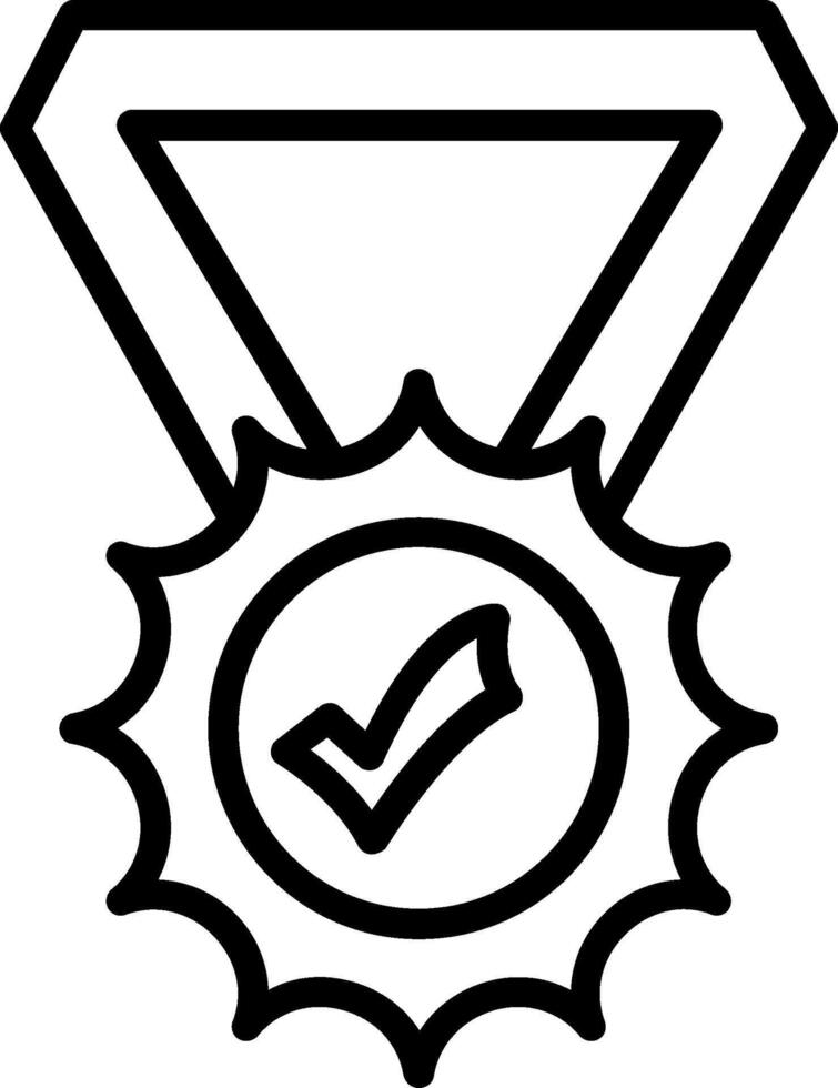 Medal Line Icon Design vector