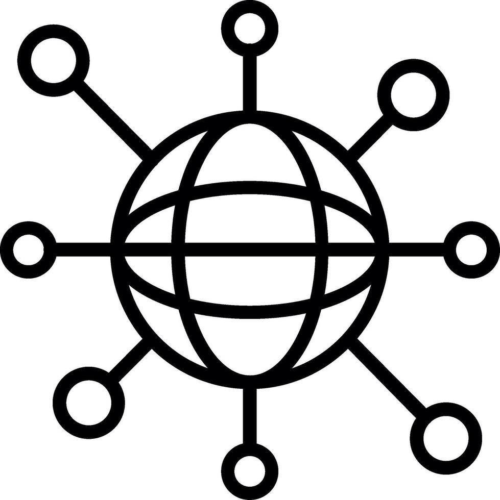 Networking Line Icon Design vector