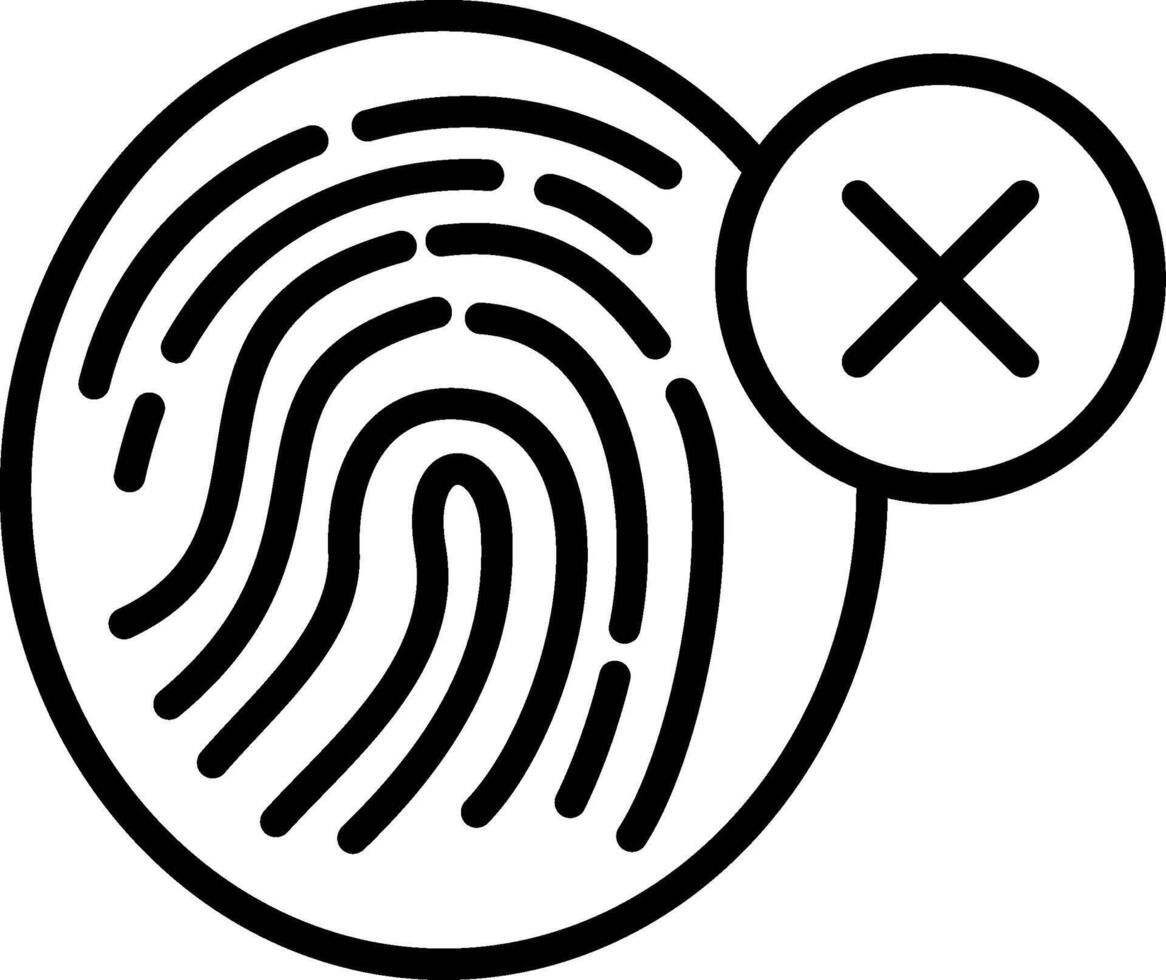 Denied Line Icon Design vector
