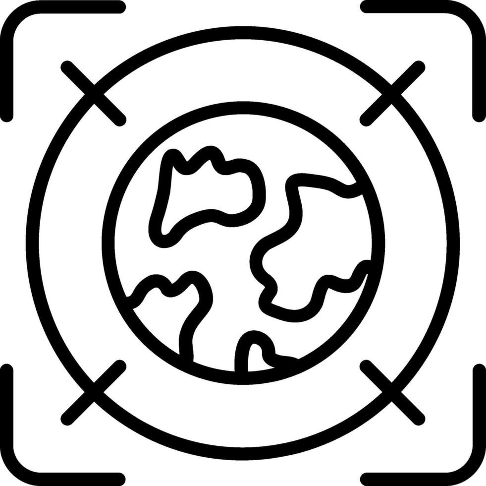 Focus Line Icon Design vector