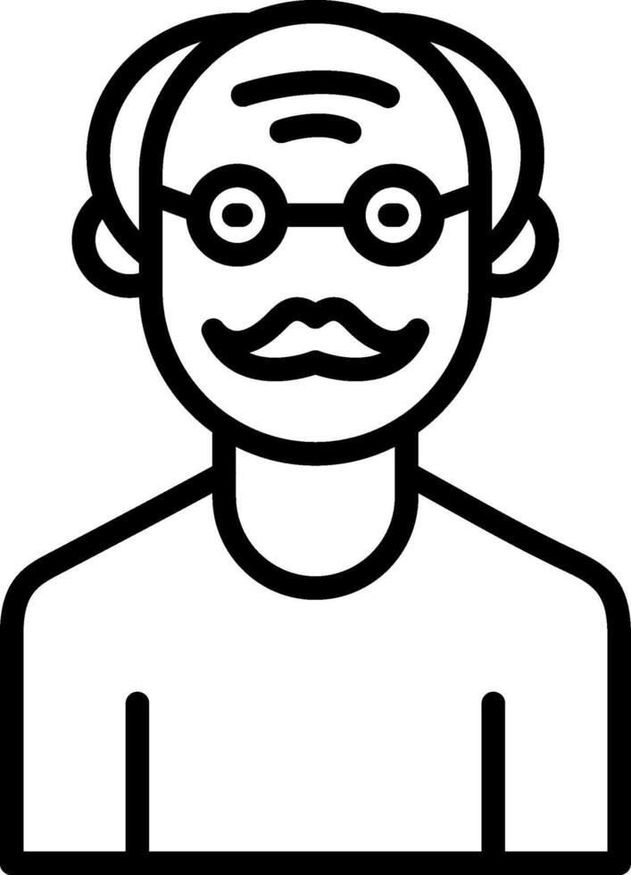 Elder People Line Icon Design vector