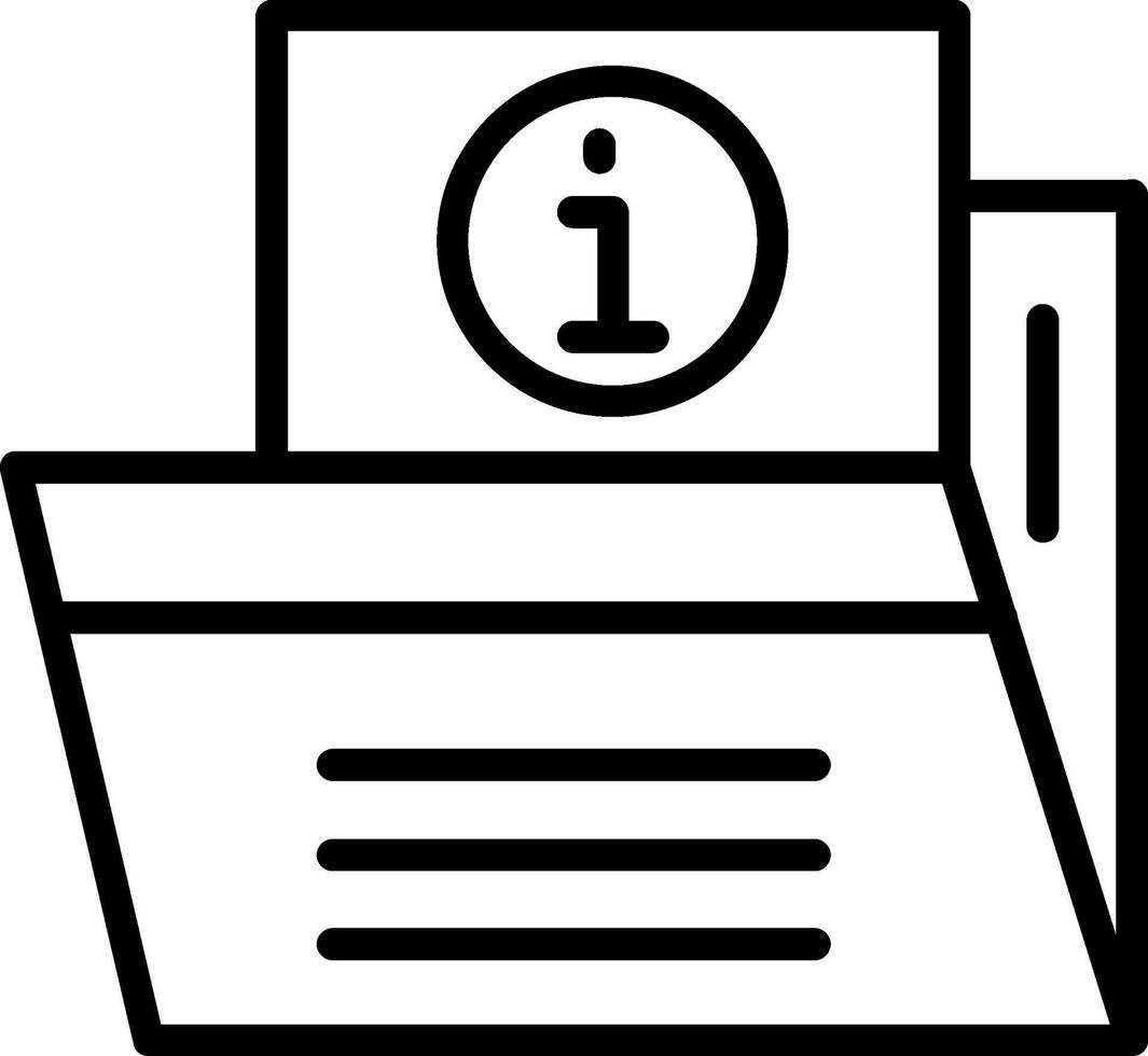 Folder Line Icon Design vector