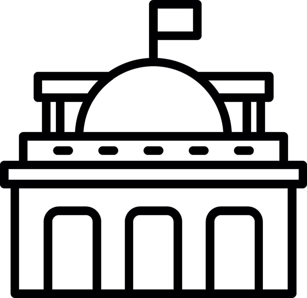 Parliament Line Icon Design vector