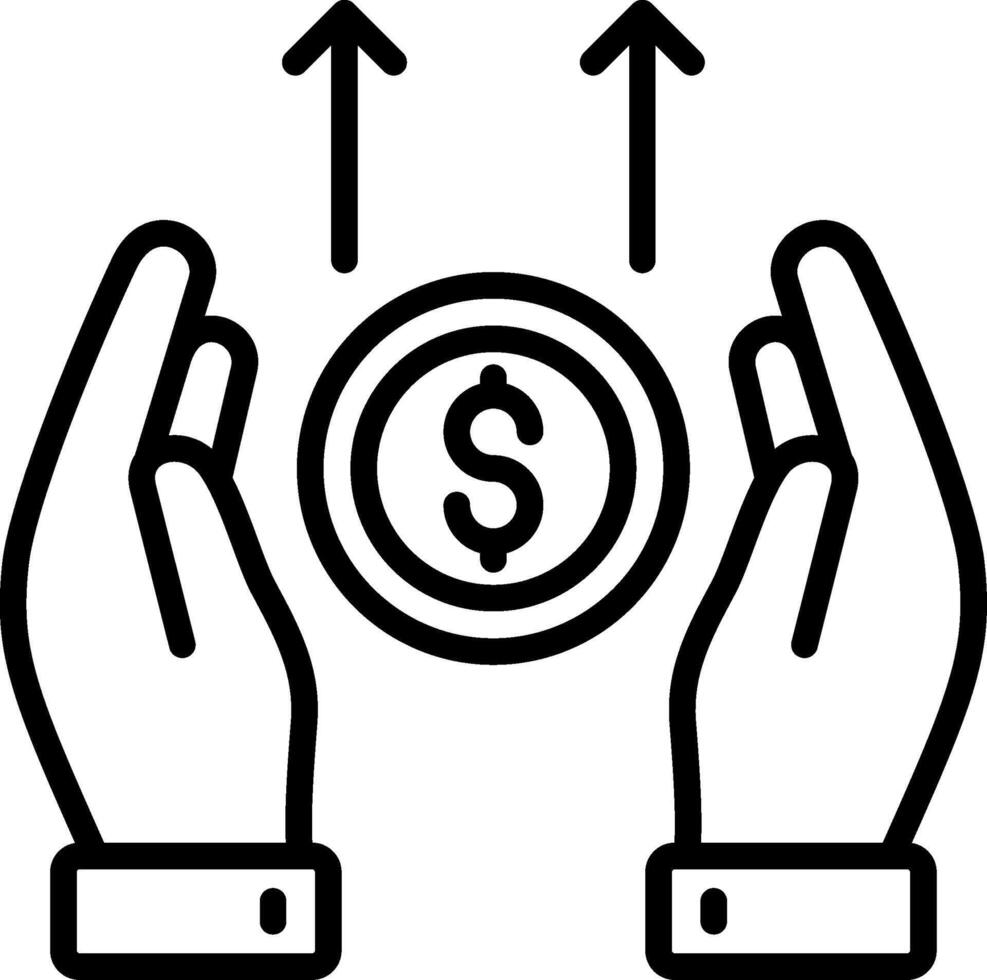 Benefits Line Icon Design vector