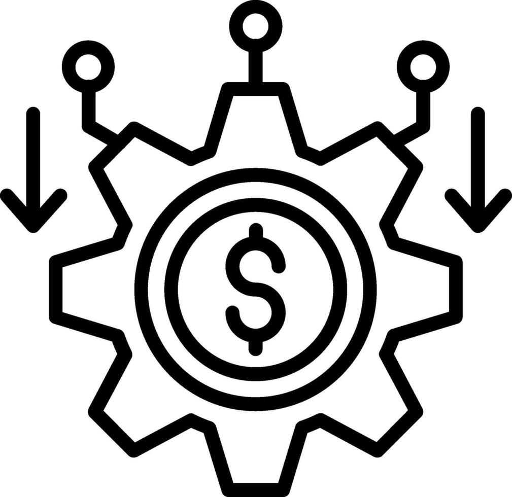 Cost Line Icon Design vector