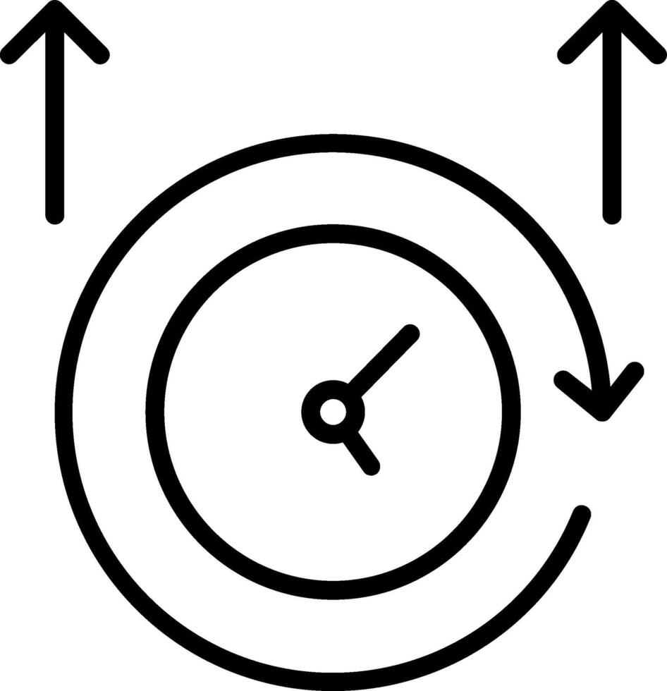 Overtime Line Icon Design vector