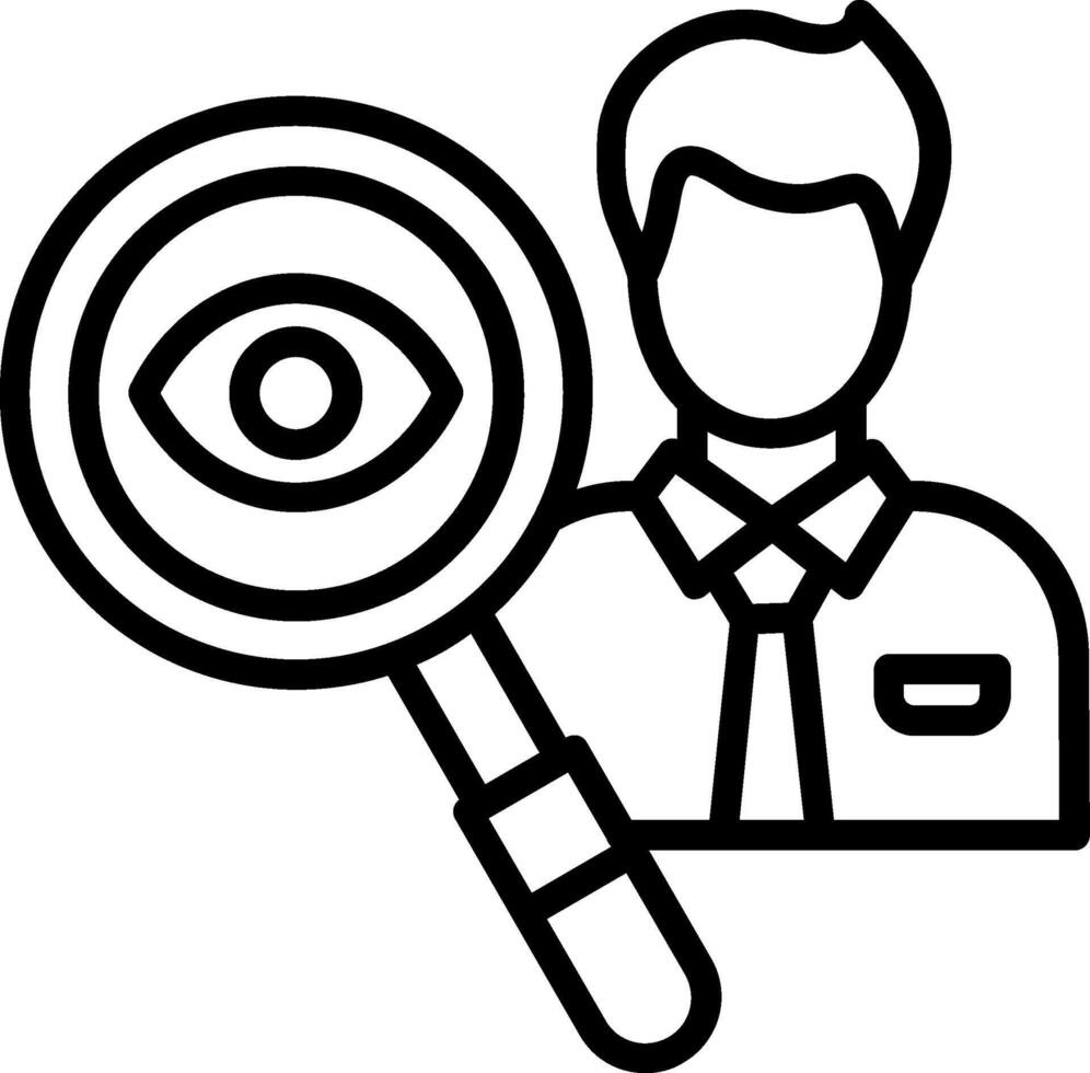 Observation Line Icon Design vector