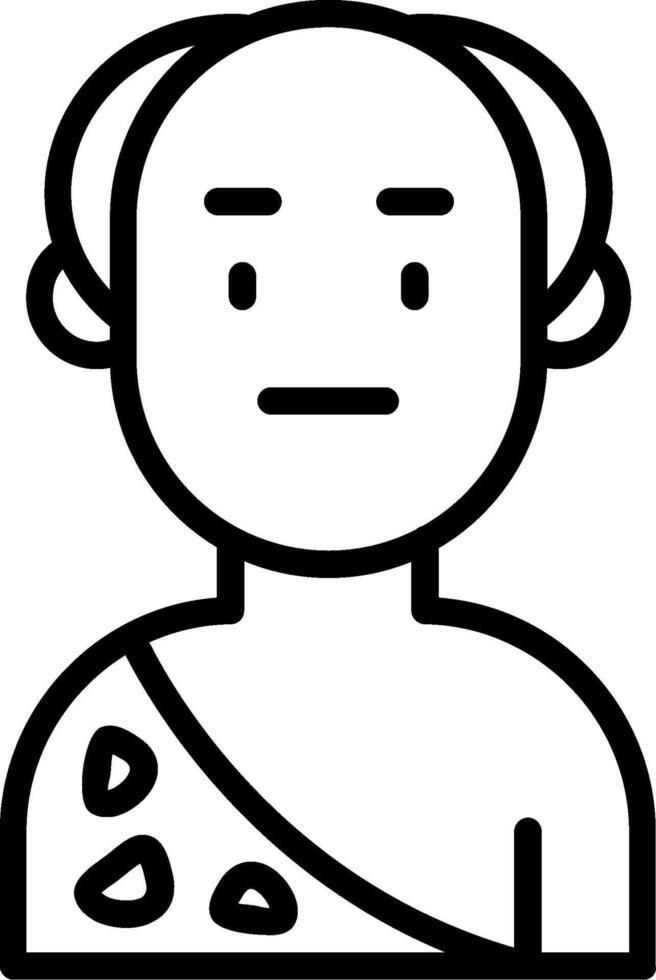 Old Man Line Icon Design vector