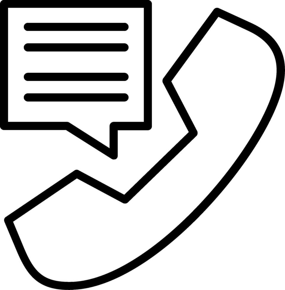 Phone Call Line Icon Design vector