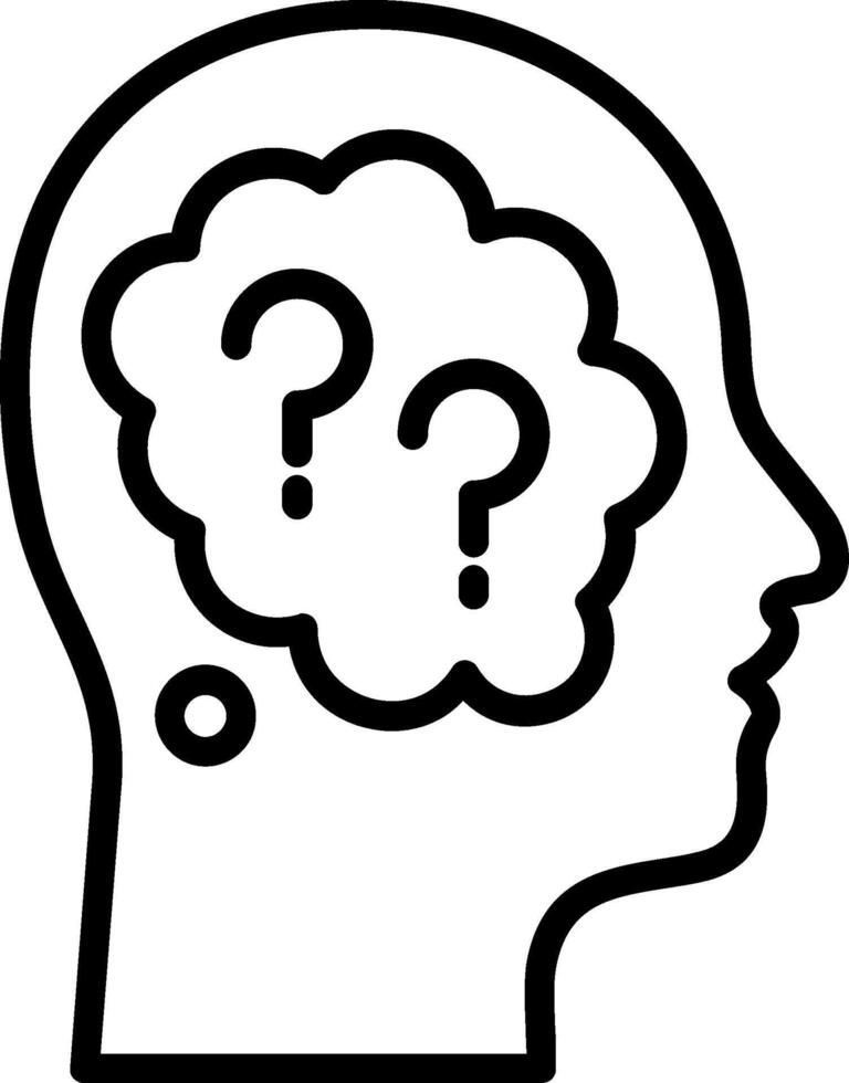 Alzheimer Line Icon Design vector
