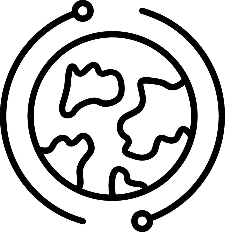 Worldwide Line Icon Design vector
