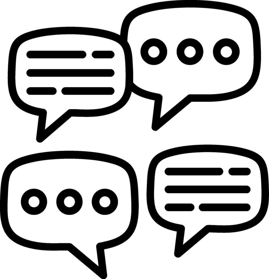 Talking Line Icon Design vector