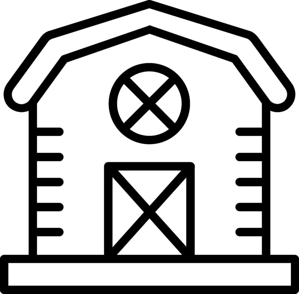 Barn Line Icon Design vector