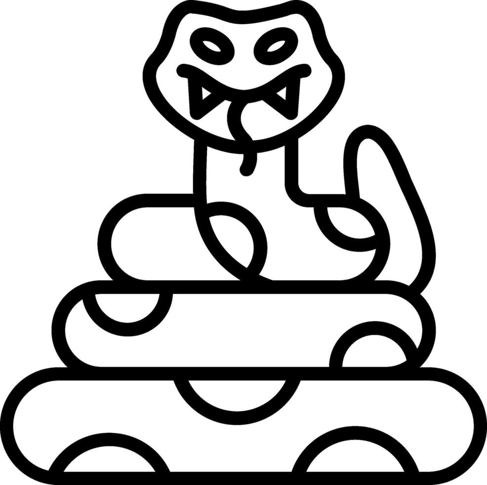 Anaconda Line Icon Design vector