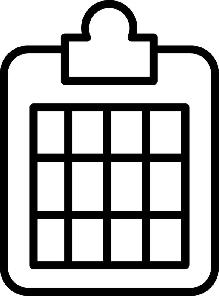 Clipboard Line Icon Design vector