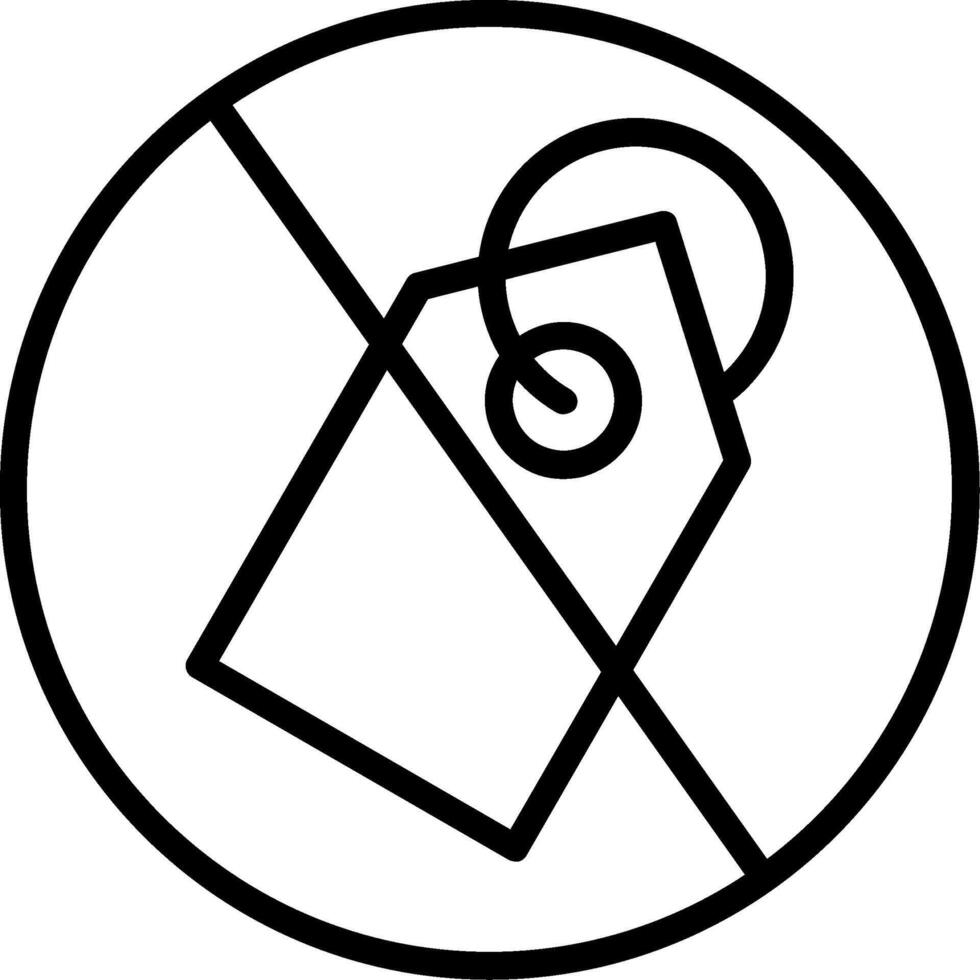 No Sales Line Icon Design vector