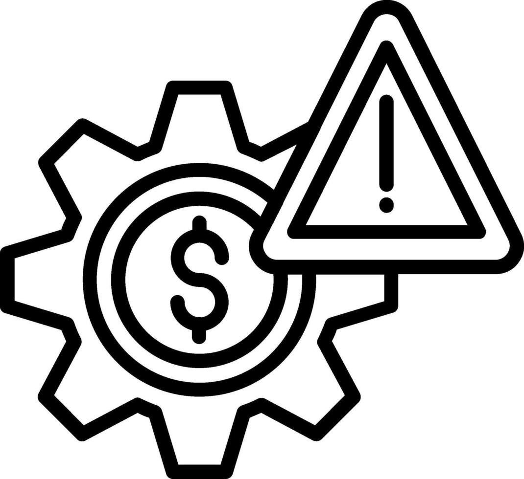 Risk Management Line Icon Design vector