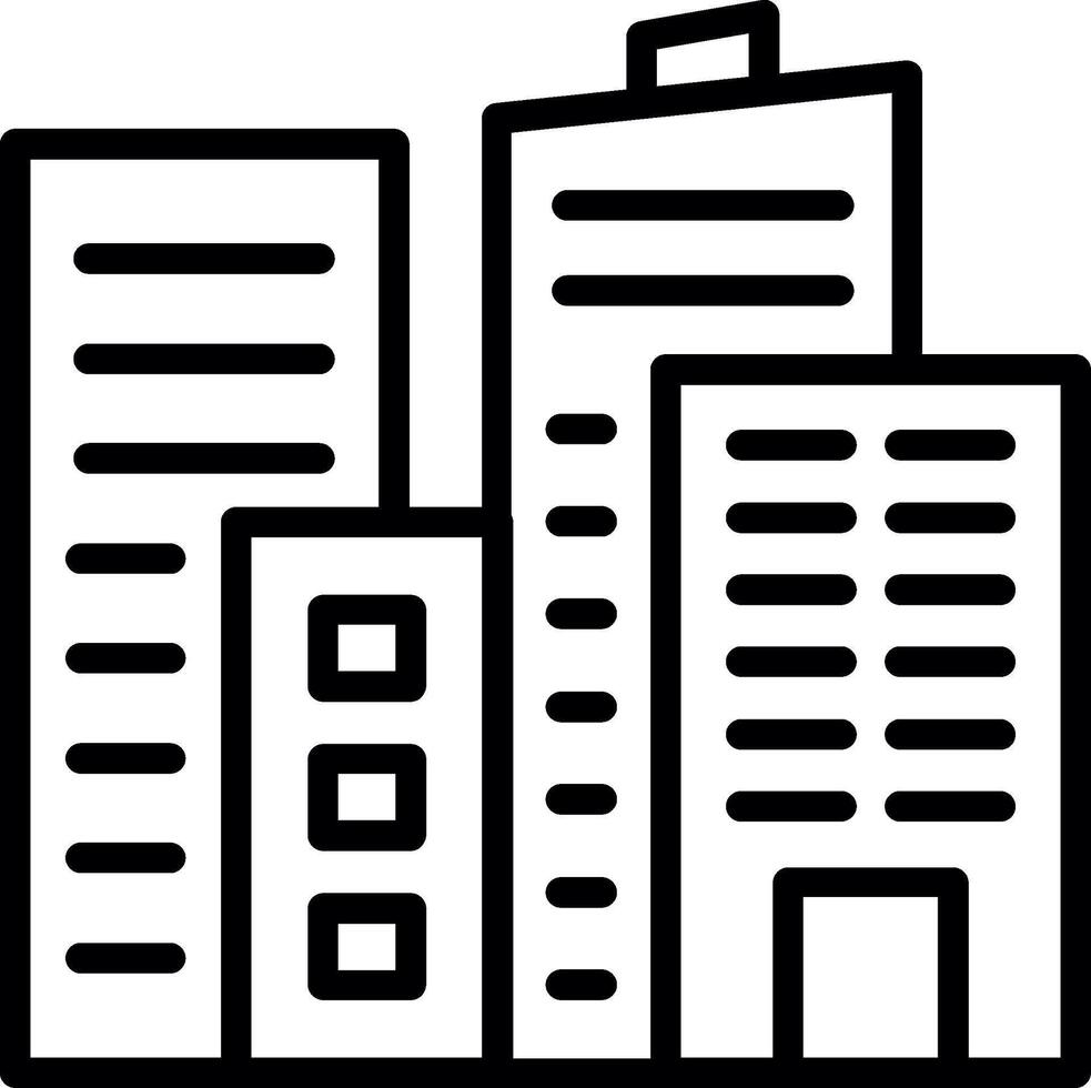 Town Line Icon Design vector