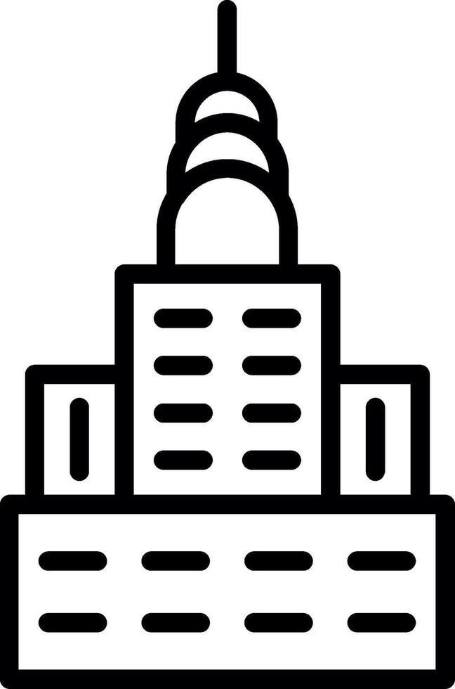 Chrysler Building Line Icon Design vector