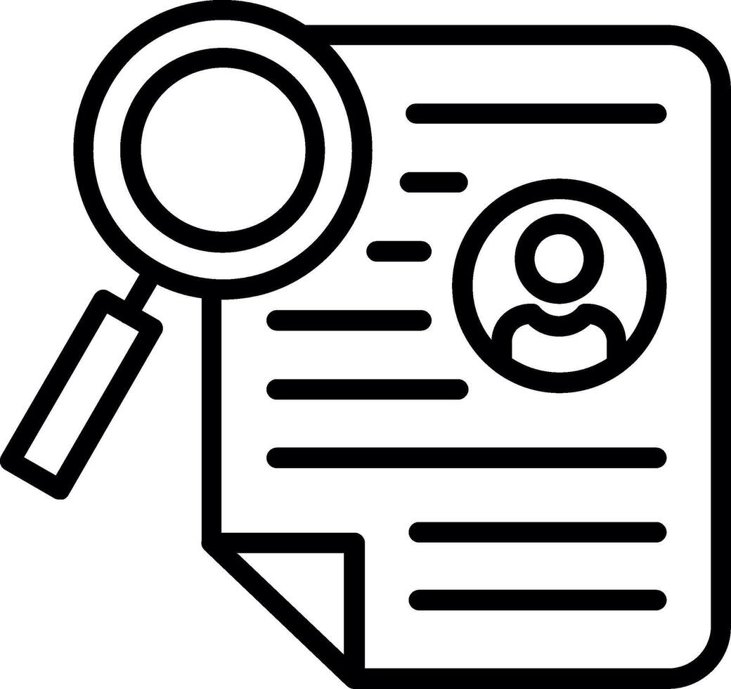 Curriculum Vitae Line Icon Design vector