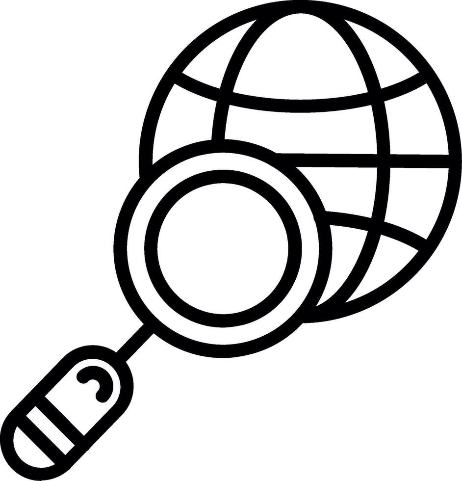 Exploration Line Icon Design vector