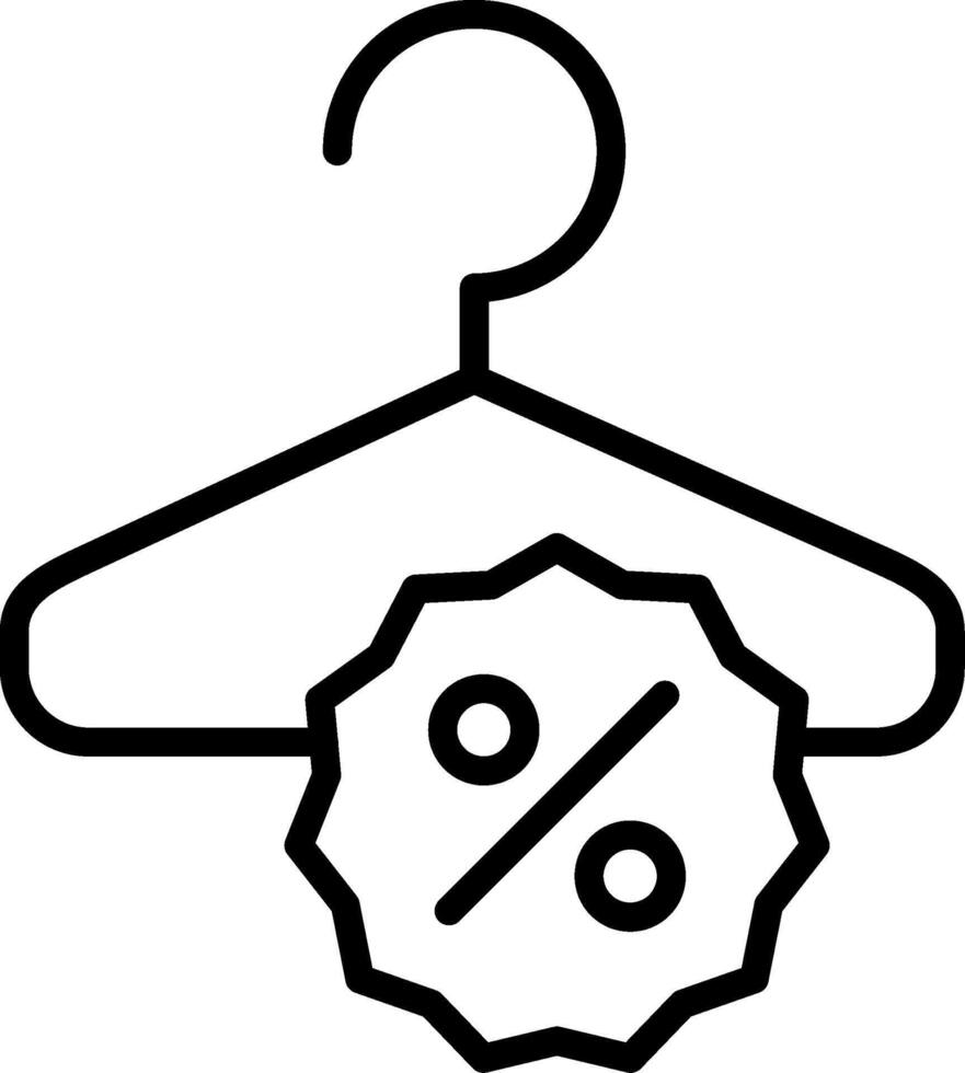 Hanger Line Icon Design vector
