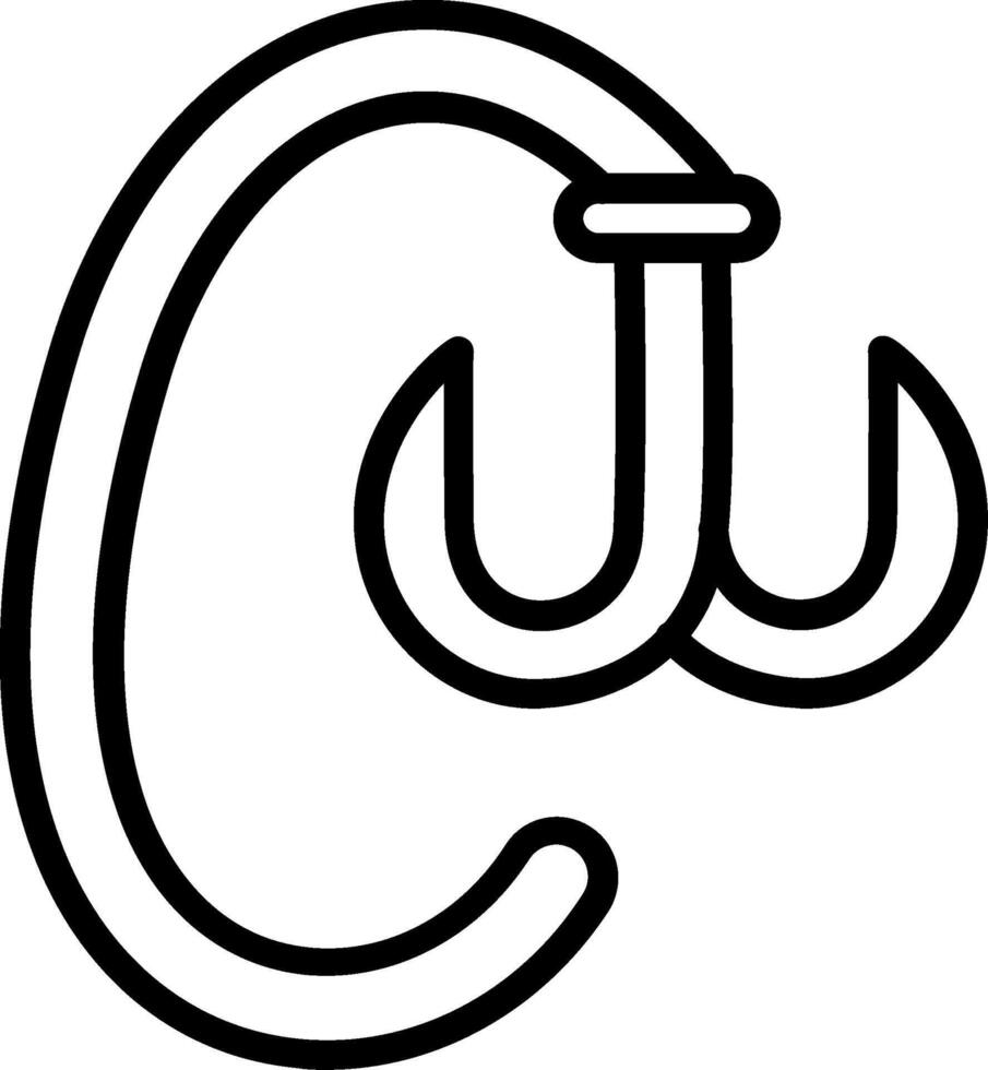 Hook Line Icon Design vector