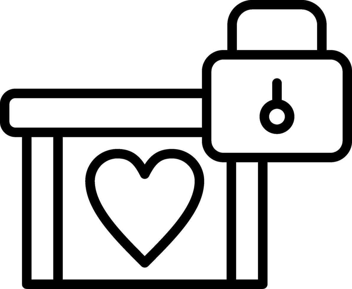 Lock Line Icon Design vector