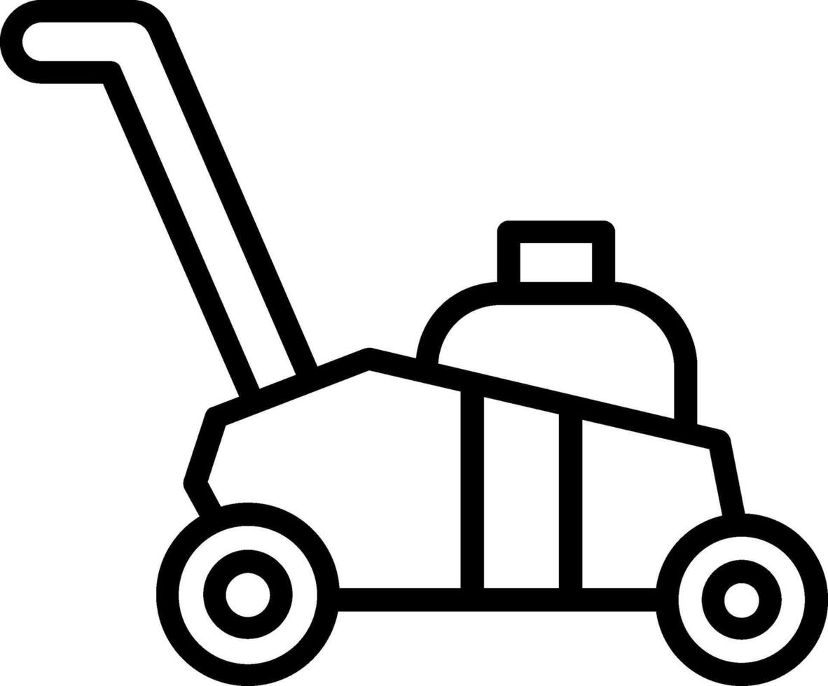 Lawnmower Line Icon Design vector
