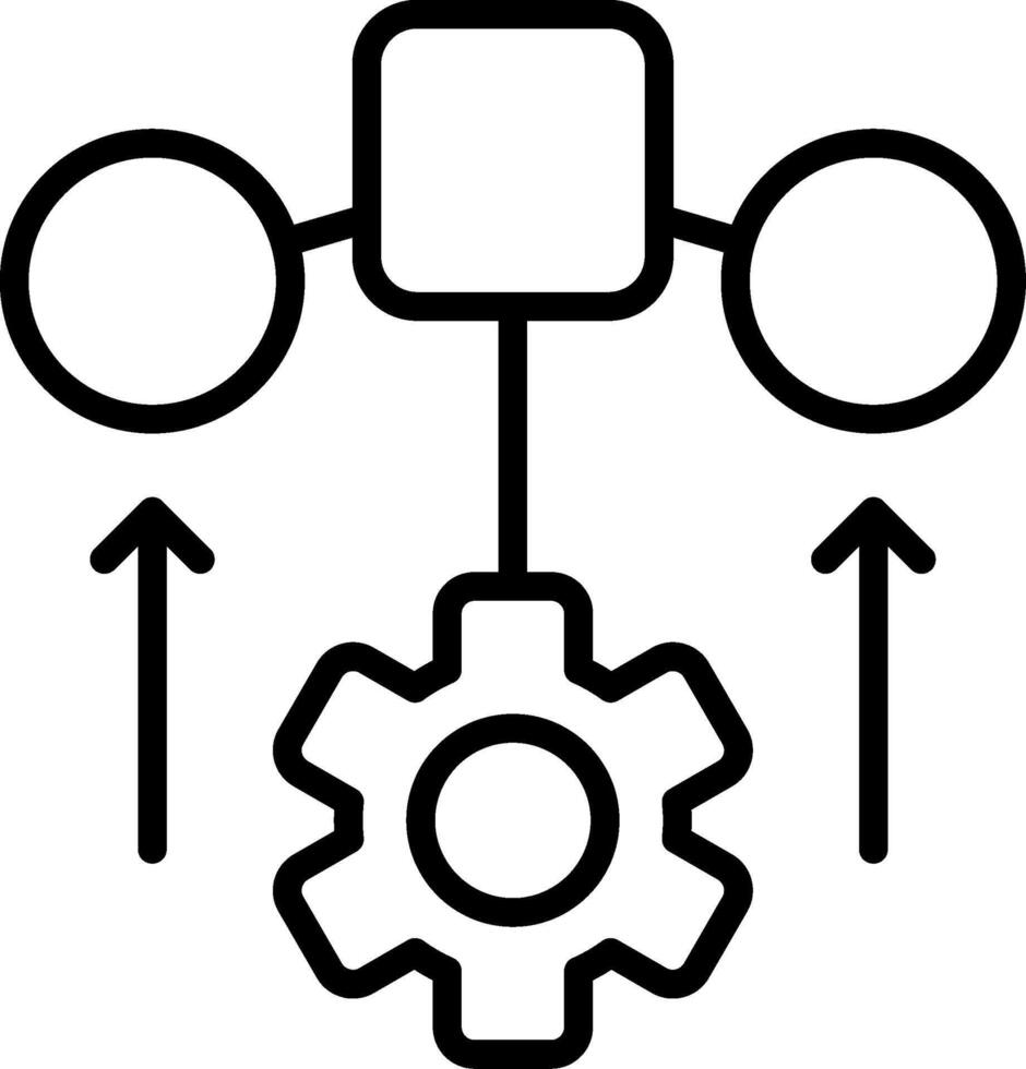 Microservice Line Icon Design vector