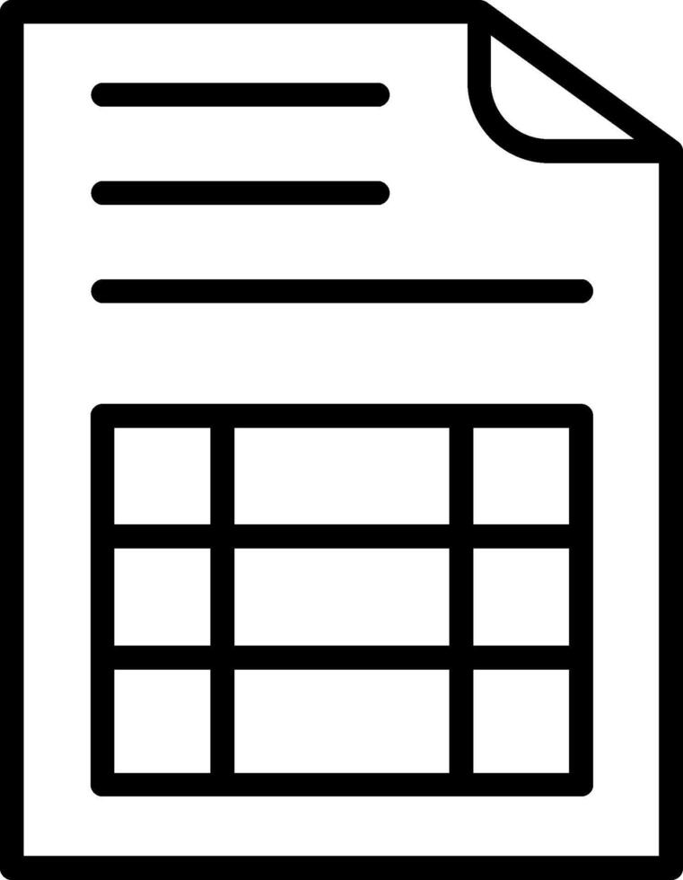 Sheet Line Icon Design vector