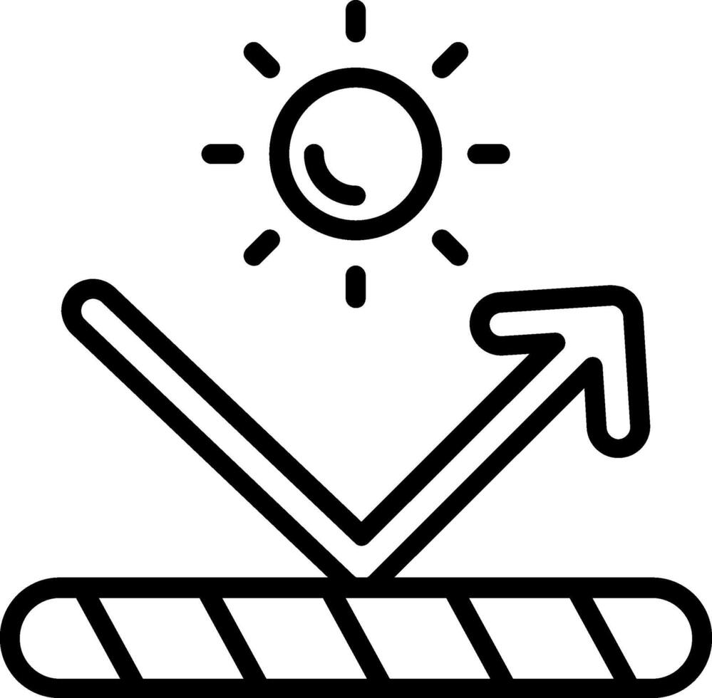 UV Protection Line Icon Design vector