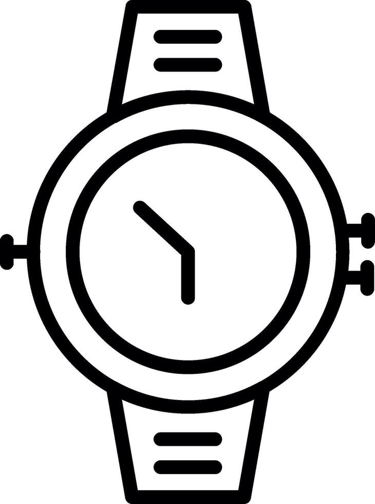 Watch Line Icon Design vector