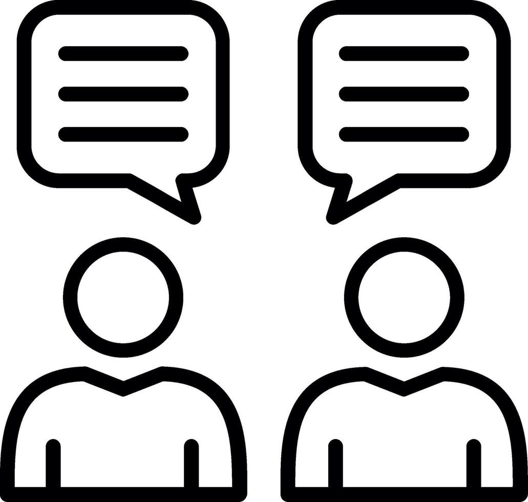 Conversation Line Icon Design vector