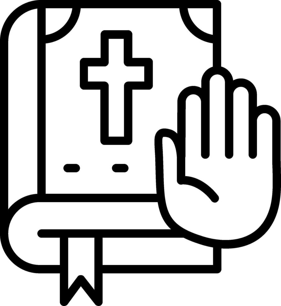 Oath Line Icon Design vector