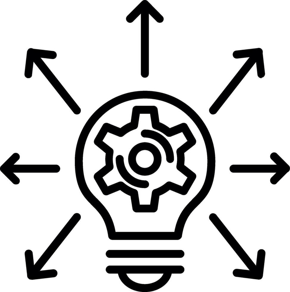 Opportunity Line Icon Design vector